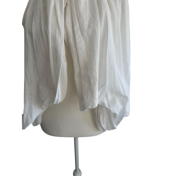 JW ANDERSON White Gathered Blouse Top Size US 2 - Picture 3 of 7